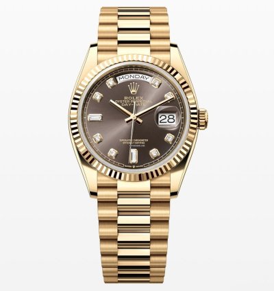 Rolex Day-date 36 Rhodium Diamond Dial Unworn