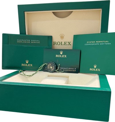 Rolex Daytona 2023 New Papers Rolex Daytona Cosmograph 18k Rose Sundust Oysterflex 126515 Box