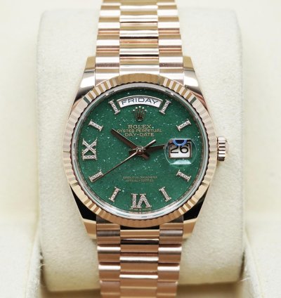 Rolex Day-date 36 Rose Aventurin Aventurine 2024 Neu Full Set