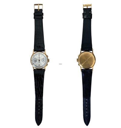 Patek Philippe Chronograph 130 Indelible Silver Dial Yellow Gold 18kt 1946