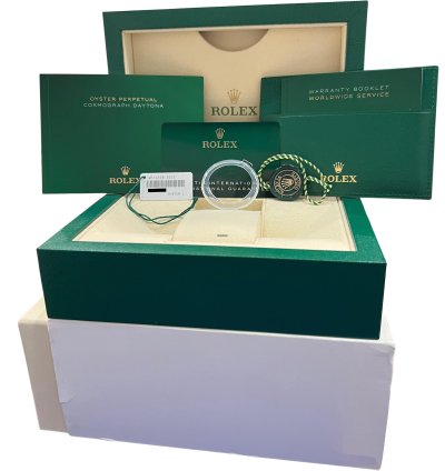 Rolex Daytona 2023 New Papers Rolex Daytona Cosmograph Green 40mm 18k Yellow Watch 116508 Box