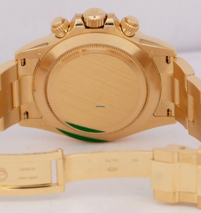 Rolex Daytona 2023 New Papers Rolex Daytona Cosmograph Green 40mm 18k Yellow Watch 116508 Box