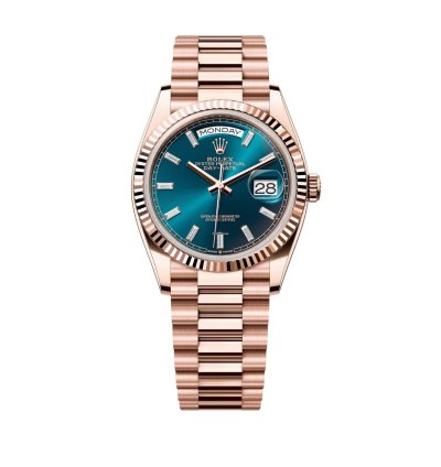 Rolex Day-date 36 Rose Gold Day-date 36mm Blue Diamond Dial 128235 New Release 2024