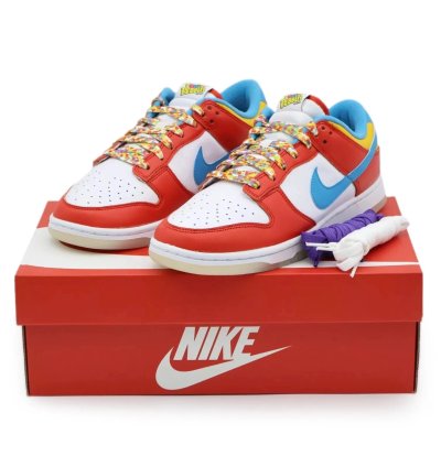 Dh8009-600 Nike Dunk Low Lebron James Fruity Pebbles Habanero Red