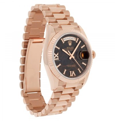 Rolex Day-date 36 Rose Gold Diamond Bezel Eisenkiesel Diamond Dial
