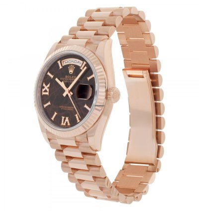 Rolex Day-date 36 Rose Gold Diamond Bezel Eisenkiesel Diamond Dial