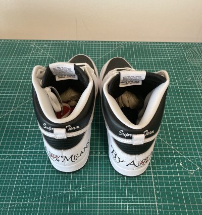 Supreme Nike Dunk High By Any Means New White Us 10 5
