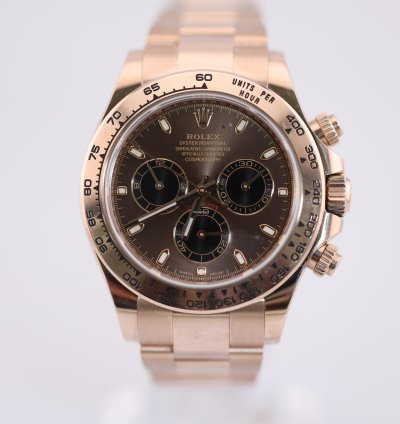 Rolex Daytona 2023 Rolex Daytona Rose Gold Chocolate Dial 116505