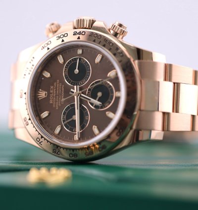 Rolex Daytona 2023 Rolex Daytona Rose Gold Chocolate Dial 116505