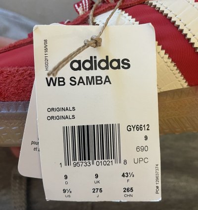 Adidas Samba Wales Bonner Red