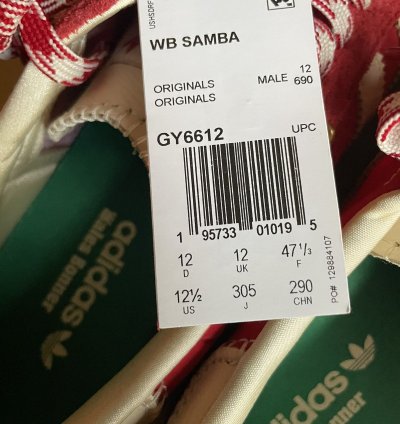Adidas Samba Wales Bonner Red White 12 5 New Never Worn