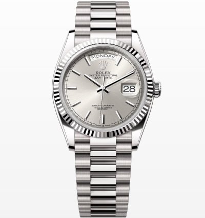 Rolex Day-date 36 Silver Index Dial Unworn