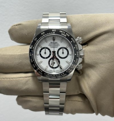 Rolex Daytona 2023 Rolex Daytona Steel Ceramic White Oyster 126500ln