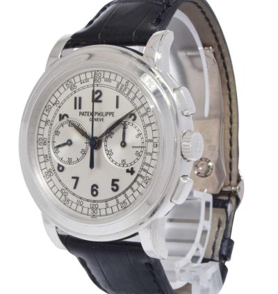 Patek Philippe Chronograph 5070 18k White Gold Mens 42mm Watch Archives 5070g