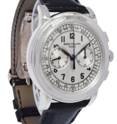 Patek Philippe Chronograph 5070 18k White Gold Mens 42mm Watch Archives 5070g