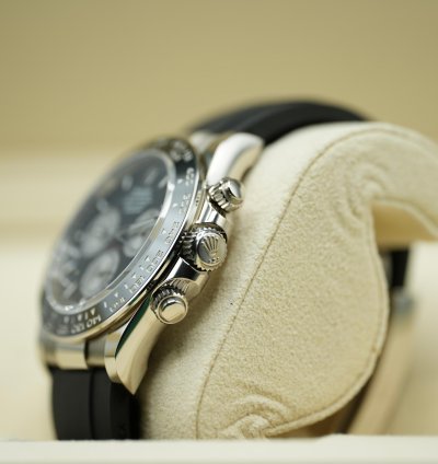 Rolex Daytona 2023 White Gold Daytona Oysterflex Black Dial New Release Box Papers 126519ln
