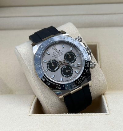 Rolex Daytona 2023 White Gold Daytona Oysterflex Grey Dial Unworn Box And Papers 116519ln