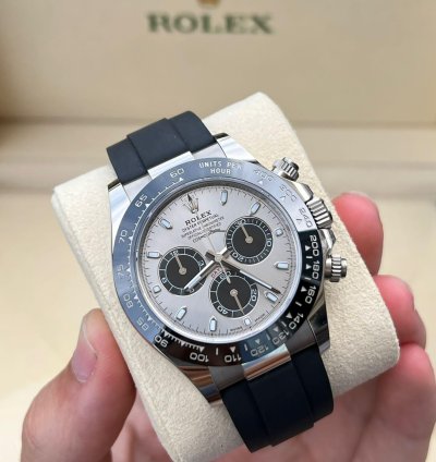Rolex Daytona 2023 White Gold Daytona Oysterflex Grey Dial Unworn Box And Papers 116519ln