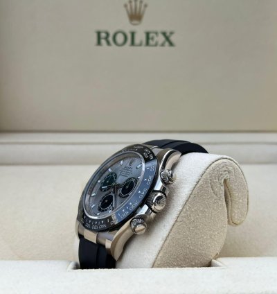 Rolex Daytona 2023 White Gold Daytona Oysterflex Grey Dial Unworn Box And Papers 116519ln