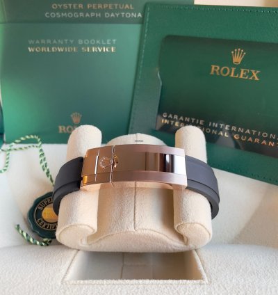 Rolex Daytona 2024 Daytona 126515ln Oysterflex Rose Gold Black Silver Dial