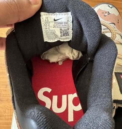Supreme Nike Sb Darwin Low Desert Camo Size 9 5 In Hand