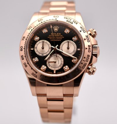 Rolex Daytona 2024 Daytona Rose Gold Black Diamond 126505