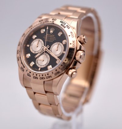 Rolex Daytona 2024 Daytona Rose Gold Black Diamond 126505