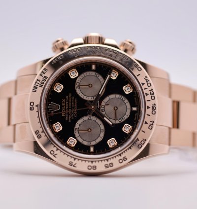 Rolex Daytona 2024 Daytona Rose Gold Black Diamond 126505