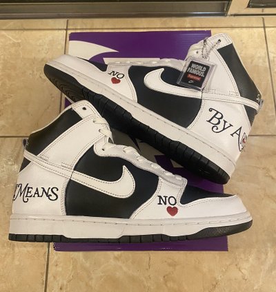 Supreme Nike Sb Dunk High By Any Means Black