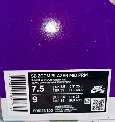 Nike Sb Zoom Blazer Mid Premium no Box Lid