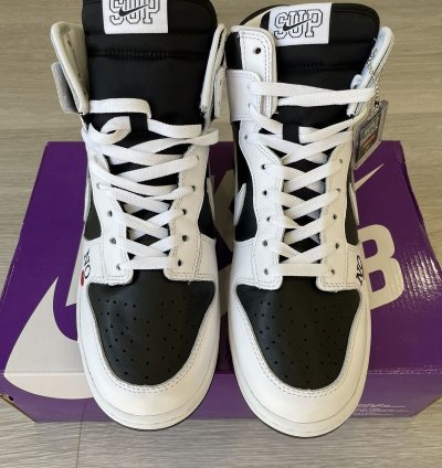 Supreme Nike Sb Dunk High By Any Means Black White