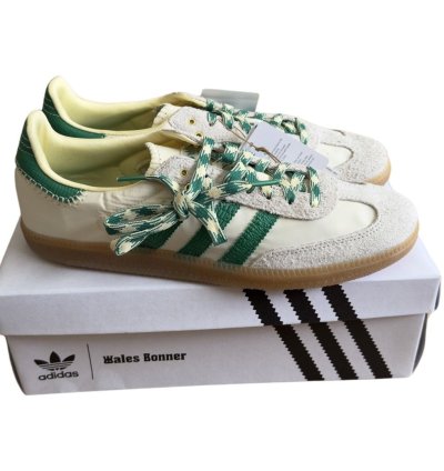 Adidas Wales Bonner Samba Green Cream Sneakers