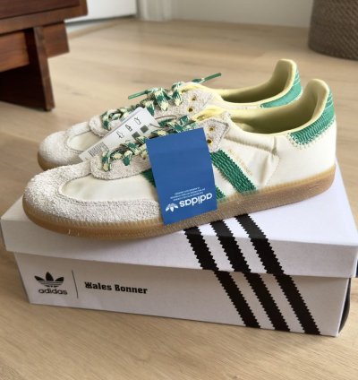 Adidas Wales Bonner Samba Green Cream Sneakers