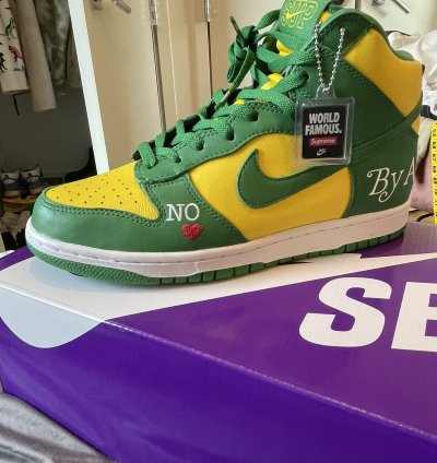 Supreme Nike Sb Dunk High By Any Means Brazil