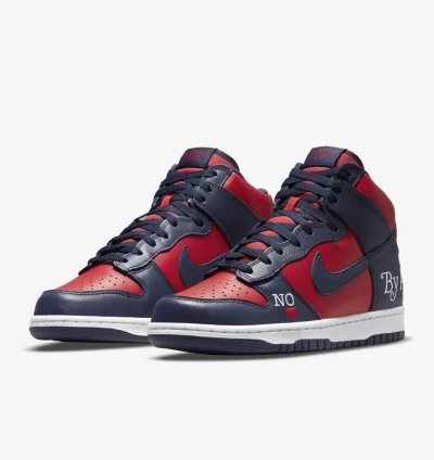 Supreme Nike Sb Dunk High By Any Means Navy Size 11