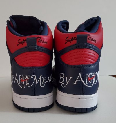 Supreme Nike Sb Dunk High By Any Means Navy Size 11
