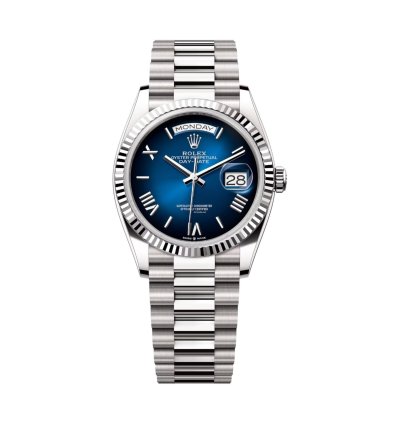 Rolex Day-date 36 White Gold 128239 Blue Dial Unworn Full Set