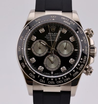 Rolex Daytona 2024 Daytona White Gold Black Diamond Dial 126519ln