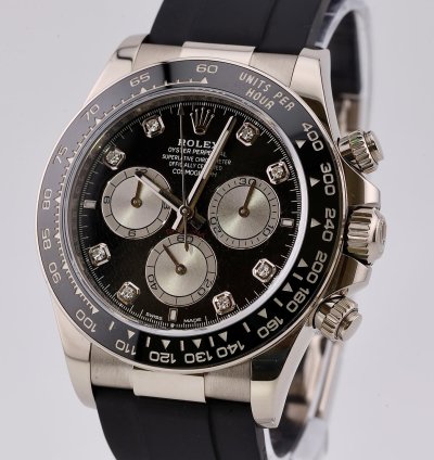 Rolex Daytona 2024 Daytona White Gold Black Diamond Dial 126519ln