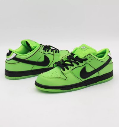 Fz8319-300 The Powerpuff Girls Nike Sb Dunk Low Pro Qs Buttercup