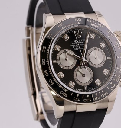 Rolex Daytona 2024 Daytona White Gold Black Diamond Dial 126519ln