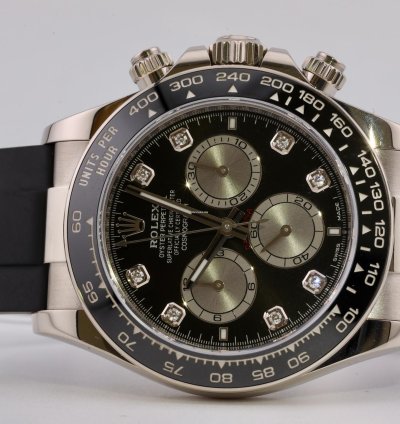 Rolex Daytona 2024 Daytona White Gold Black Diamond Dial 126519ln