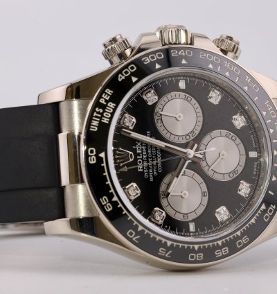 Rolex Daytona 2024 Daytona White Gold Black Diamond Dial 126519ln
