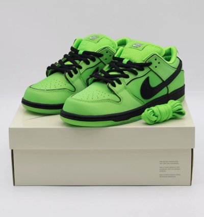 Fz8319-300 The Powerpuff Girls Nike Sb Dunk Low Pro Qs Buttercup