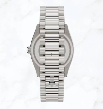 Rolex Day-date 36 White Gold Blue Ombr Diamond Dial 128239 new Unworn