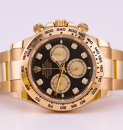 Rolex Daytona 2024 Daytona Yellow Gold Black Diamond Dot Dial 126508 Unworn