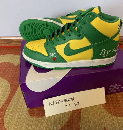 Supreme Nike Sb Dunk High By Any Means Necessary Brazil