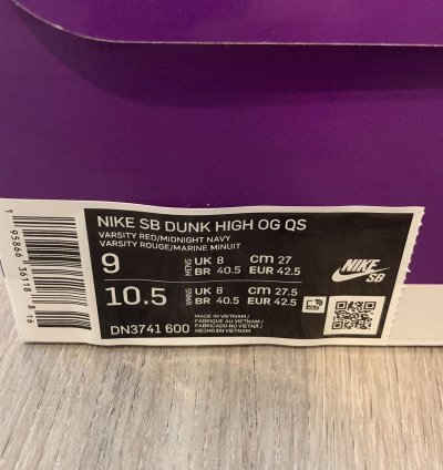 Supreme Nike Sb Dunk High By Any Means Red Navy Size 9