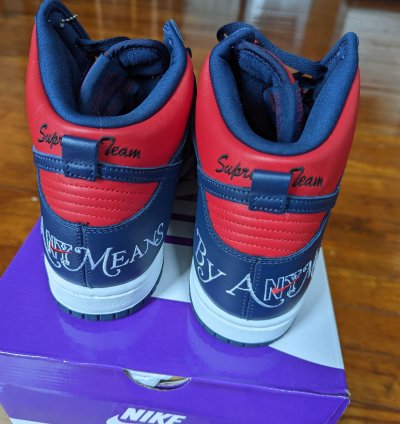 Supreme Nike Sb Dunk High By Any Means Size 10