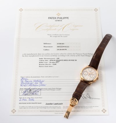 Patek Philippe Chronograph 5170-001r Breguet Numerals In 18k Rose Gold Box And Paper Set